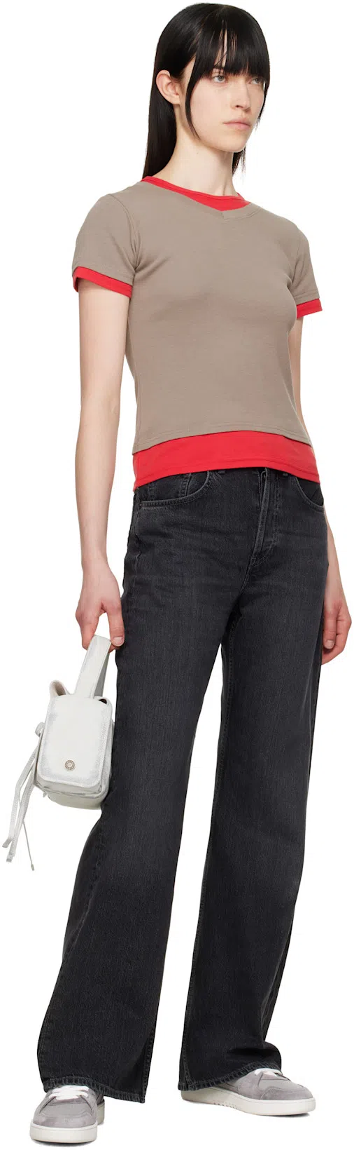 ACNE STUDIOS Balmain Balmain Grey High-neck Wool Sweater With Gold Buttons In Gray