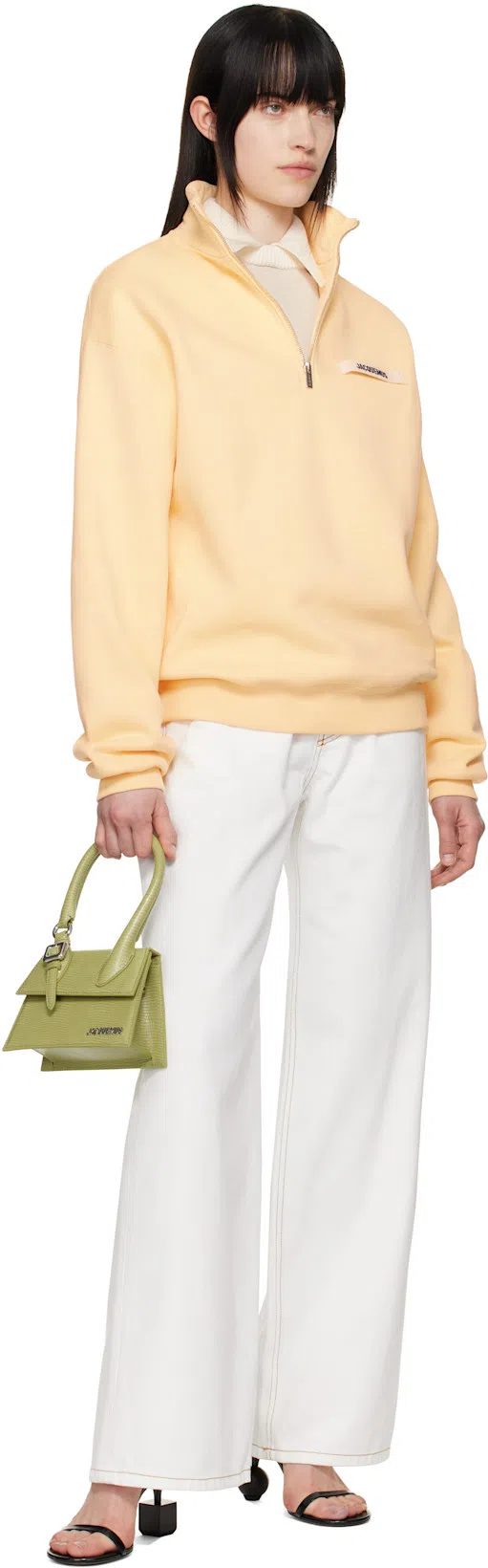 JACQUEMUS Off-white 'the Tricot Knit' Polo In Beige