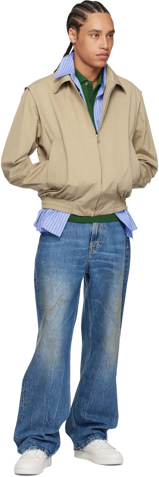 LACOSTE Stretch Pique Short-sleeve Slim Fit Polo Shirt In Green