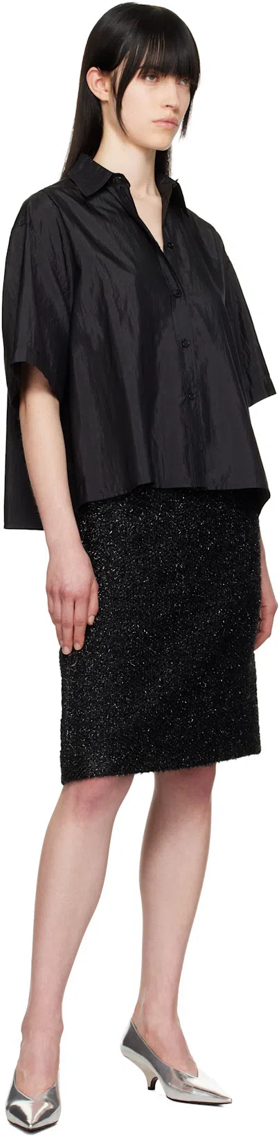 TOTÊME Toteme Pointed Toe Metallic Faux Leather Pump In Mirror Silver