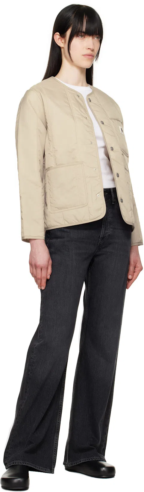 ACNE STUDIOS 2022 Flared High Waist Denim Jeans In Black