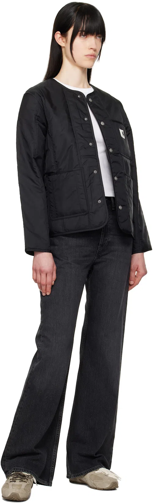 ACNE STUDIOS 2022 Flared High Waist Denim Jeans In Black