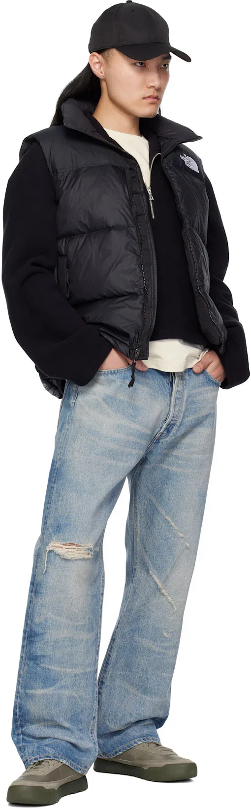 THE NORTH FACE Men's 1996 Retro Nuptse Vest In Black In Nero Neri E Grigi