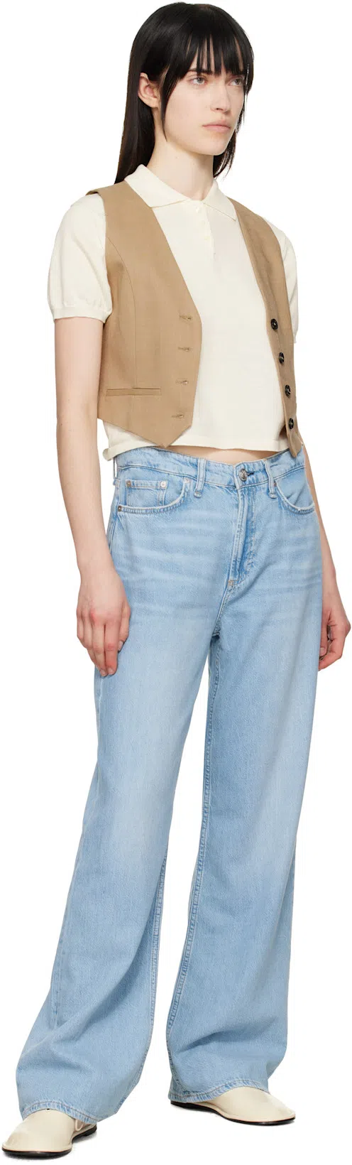 AMI ALEXANDRE MATTIUSSI Midi One Cut Shoes In White Cream