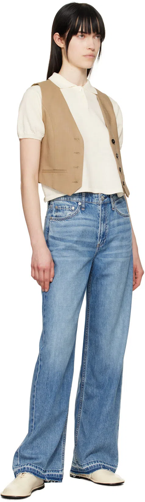 AMI ALEXANDRE MATTIUSSI Midi One Cut Shoes In White Cream