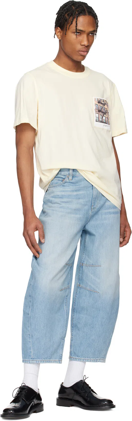 HELMUT LANG Postcard Building Graphic Print T-shirt In Neutral