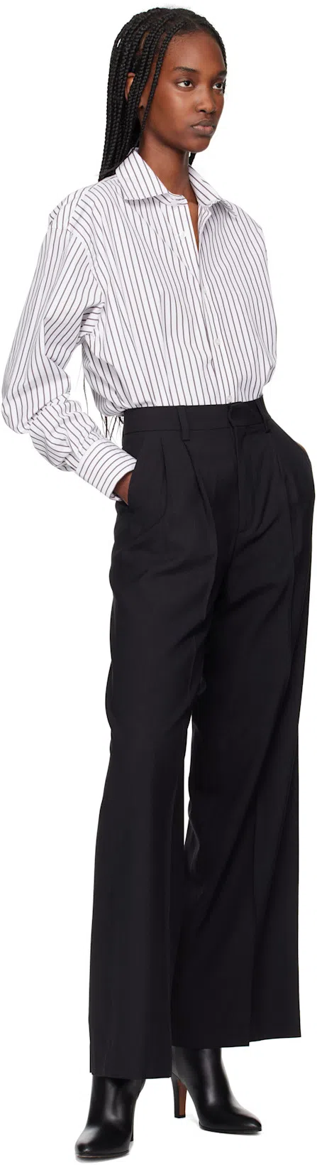 THE ROW Black Prudens Boots In Blk Black