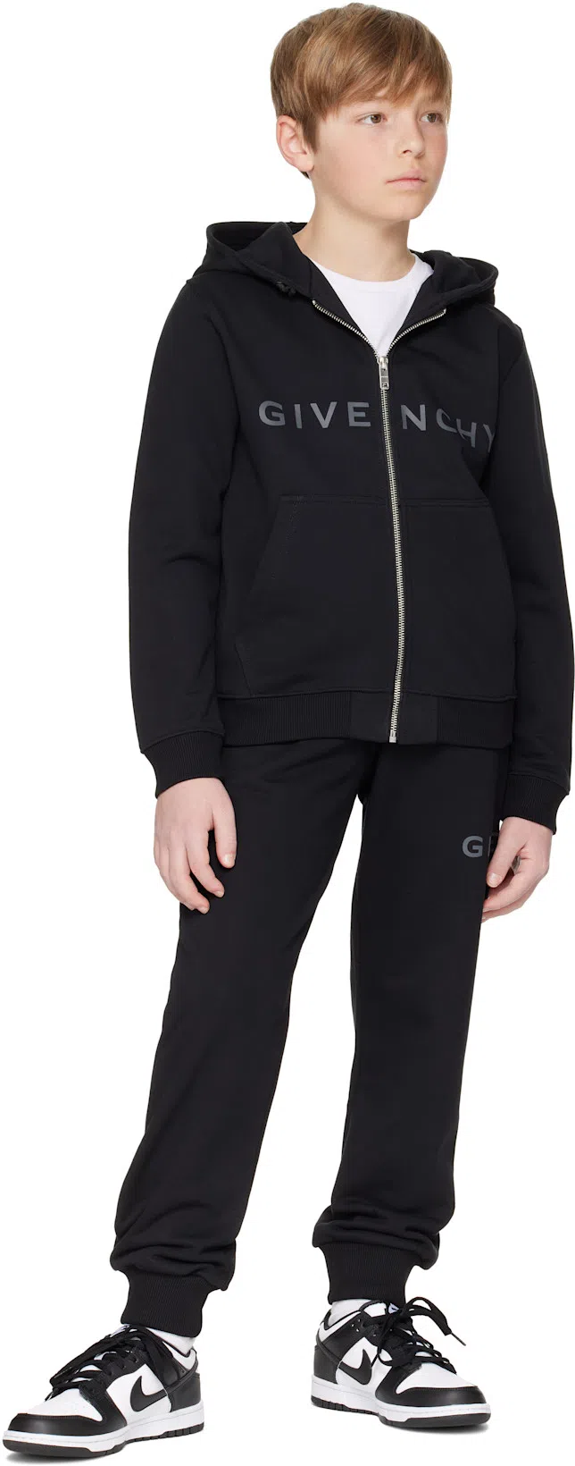 NIKE Kids Black Dunk Low Little Kids Sneakers In White