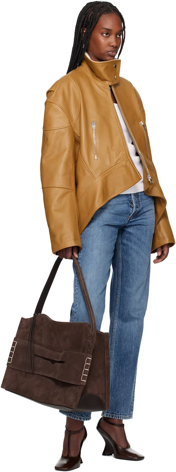 BOTTEGA VENETA Dry Stretch Cotton Ribbed Tank Top In Chalk