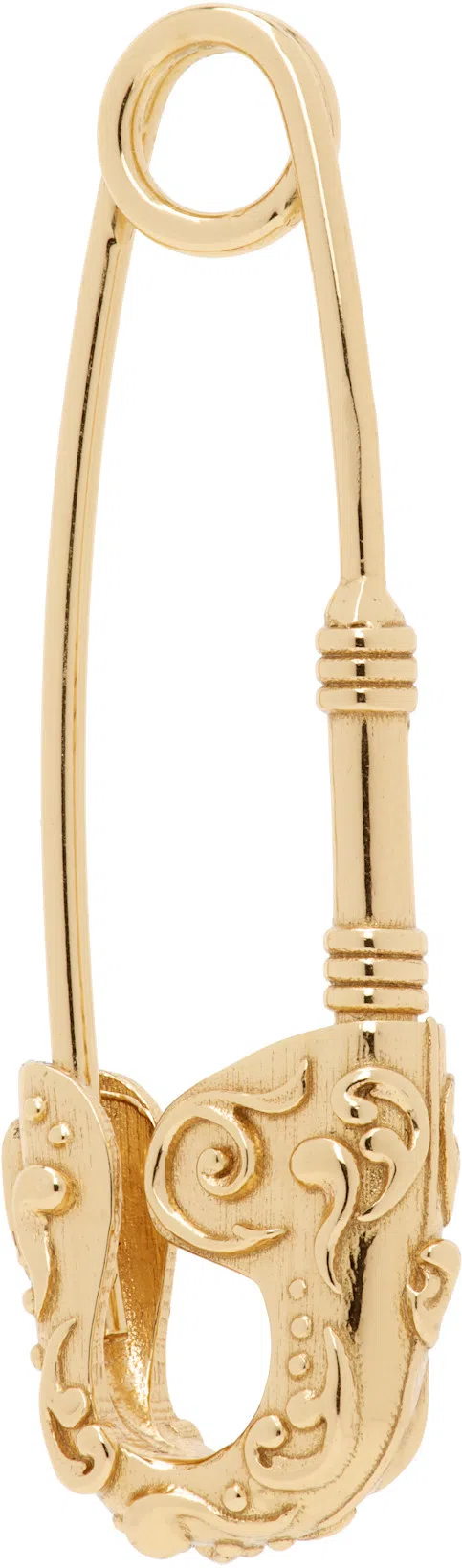 EMANUELE BICOCCHI Large Arabesque Pin Single Earring In Yellow