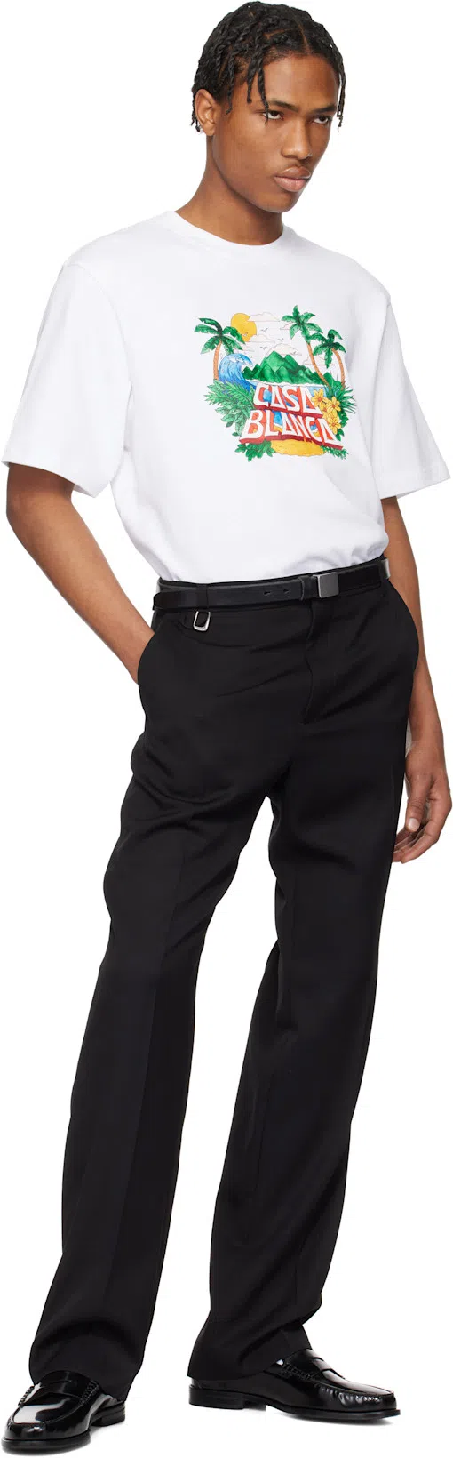 CASABLANCA Casa Beach Wave T-shirt In White