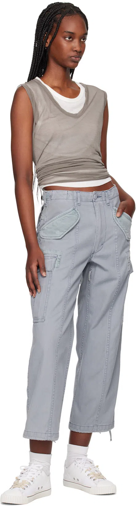 ANN DEMEULEMEESTER White Biba Sleeveless Tank Top In 002 Natural White