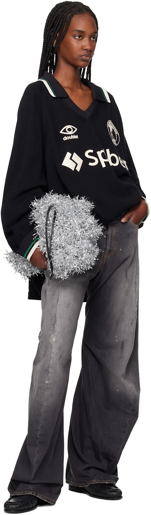 DOUBLET Silver Cheerleading Pompon Bag