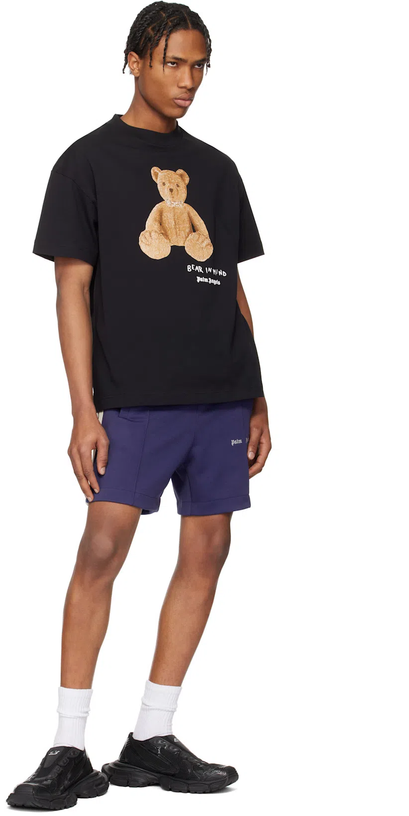 PALM ANGELS Men Bear In Mind Over T-shirt In Black