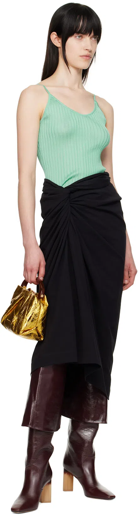 MARYAM NASSIR ZADEH Blue Blanca Tank Top In 752 Aquamarine