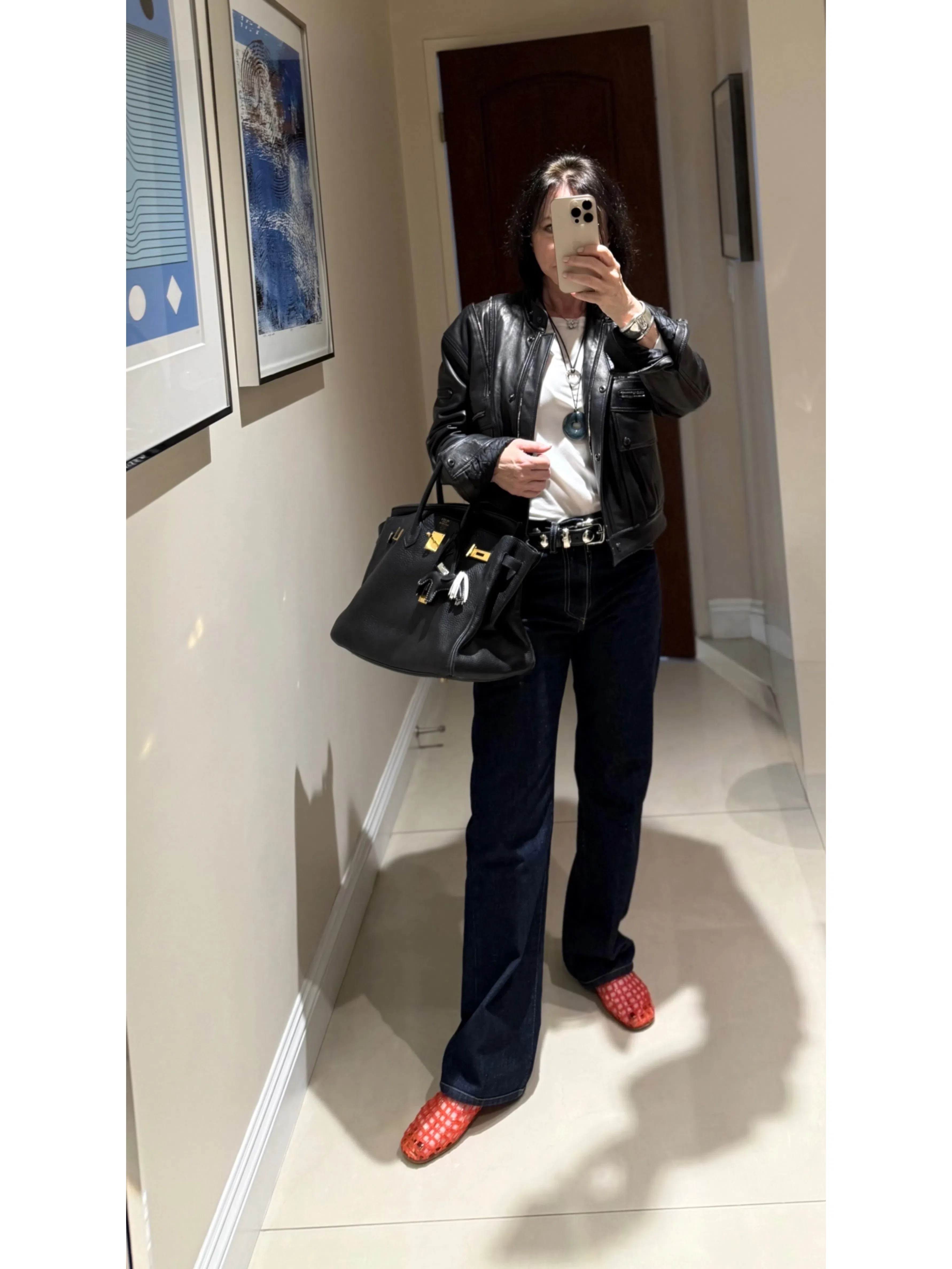 THE ROW Mara Rubber Mesh Ballerina Flats In Clear