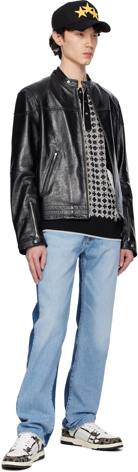 AMIRI Skel Top Low Sneakers In Black