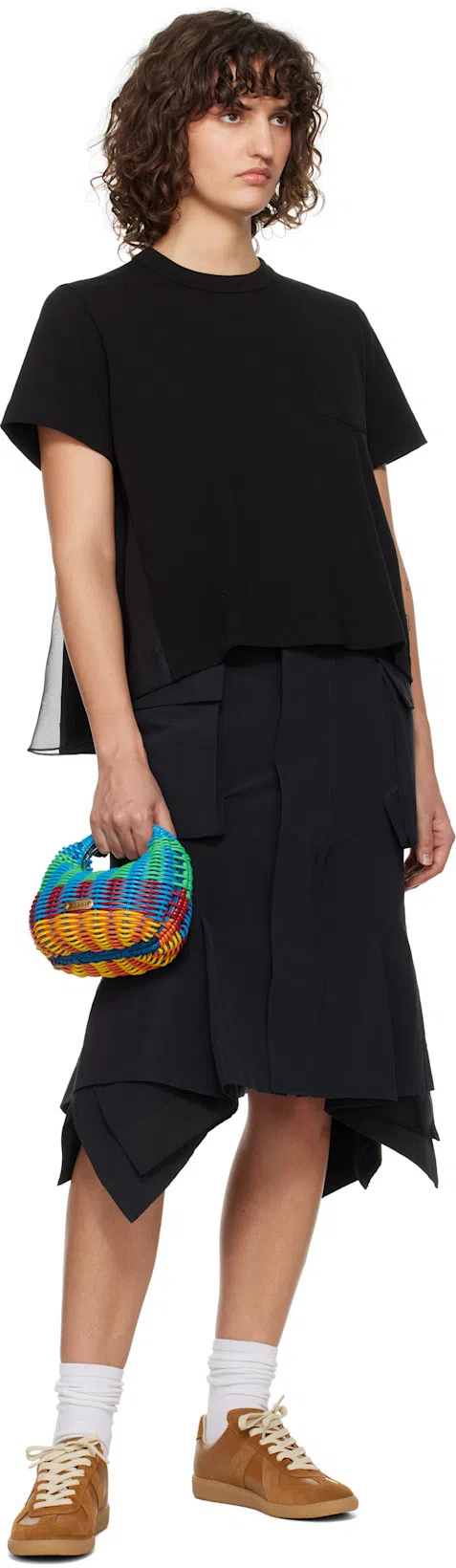 MAISON MARGIELA Replica Brown Low Top Sneakers With Suede Details And Logo On The Tongue In Leather Woman