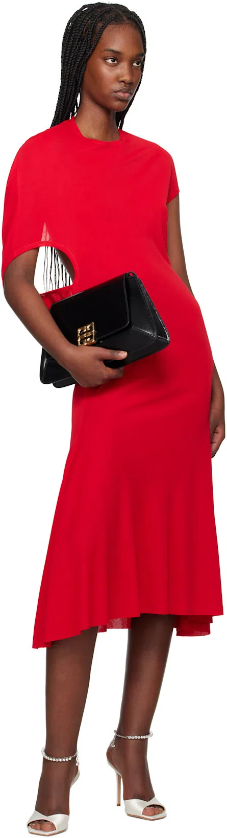 JACQUEMUS La Robe Salerno Midi Dress In Red