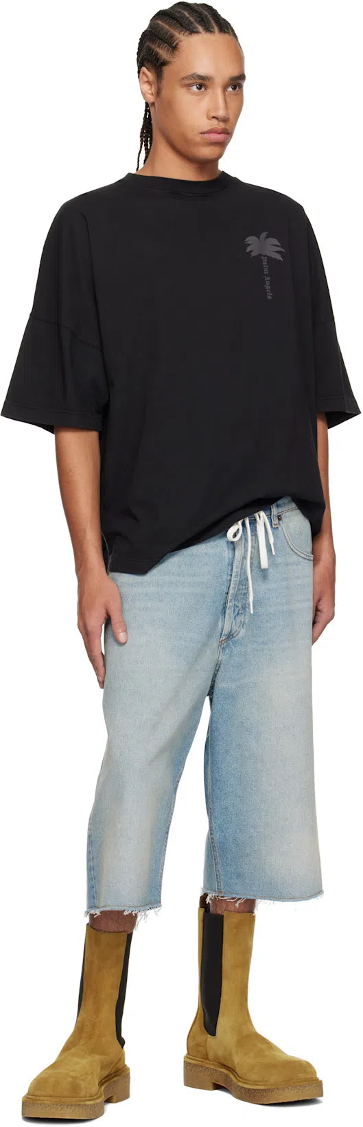 PALM ANGELS Palms Over Tee Vintage Black - Vintage B