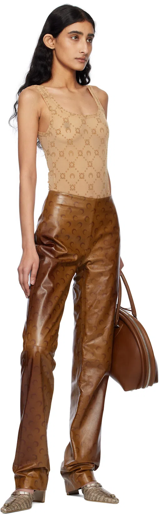 ACNE STUDIOS Brown Bowlina Shoulder Bag In 295 Cognac Brown