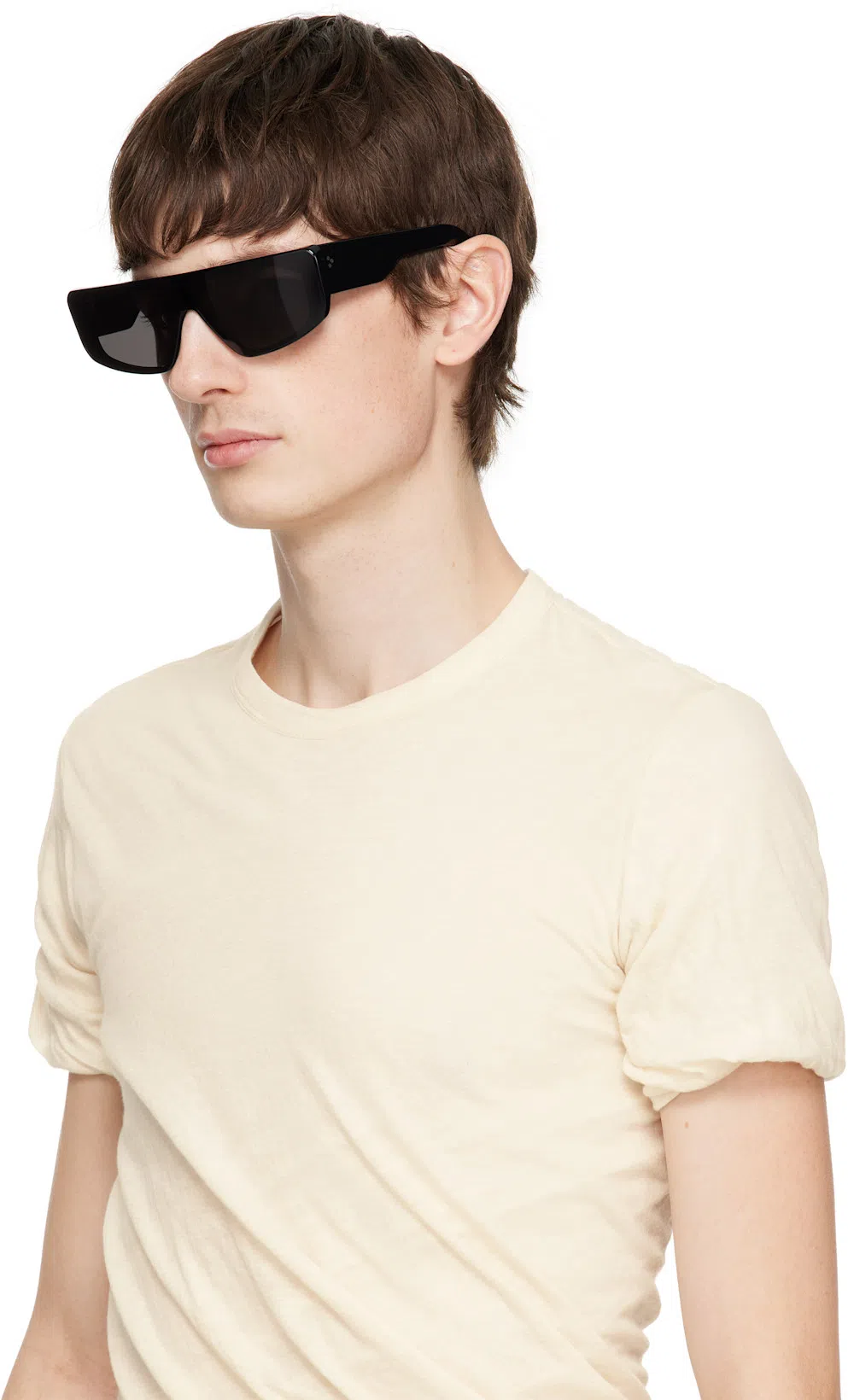 RICK OWENS Black Hollywood Performa Sunglasses In 0909 Black/black