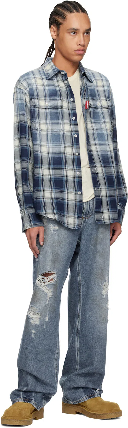 DSQUARED2 Canadian Vintage Check Shirt In Multi