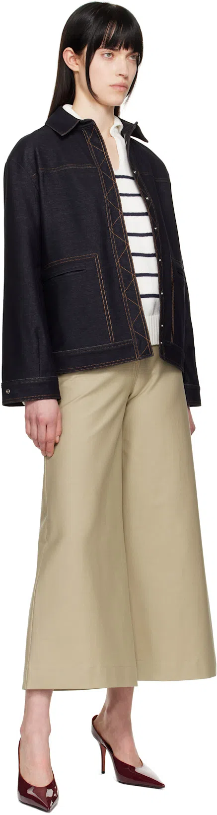 AMINA MUADDI Patent Leather Anok Mules 105 In Burgundy