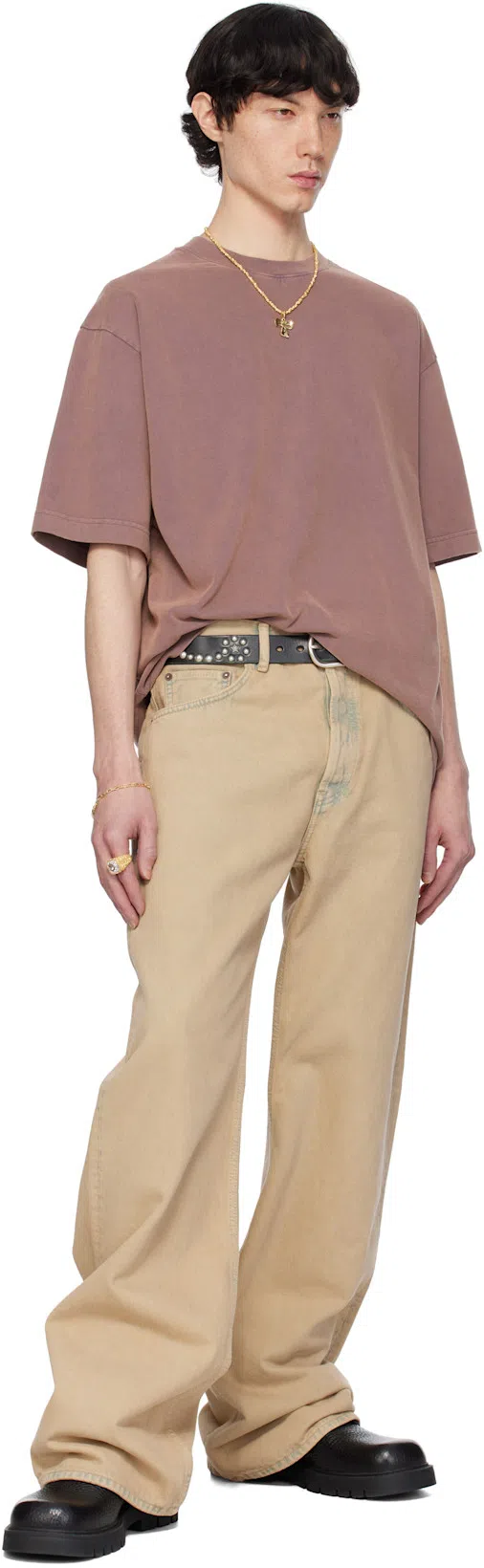 ACNE STUDIOS 1991 Toj Straight Denim Jean In 14l Light Sand