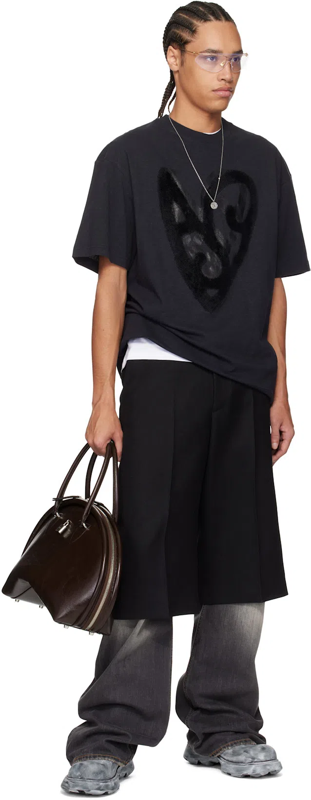 ACNE STUDIOS Brown Bowlina Shoulder Bag In Adn Chocolate Brown