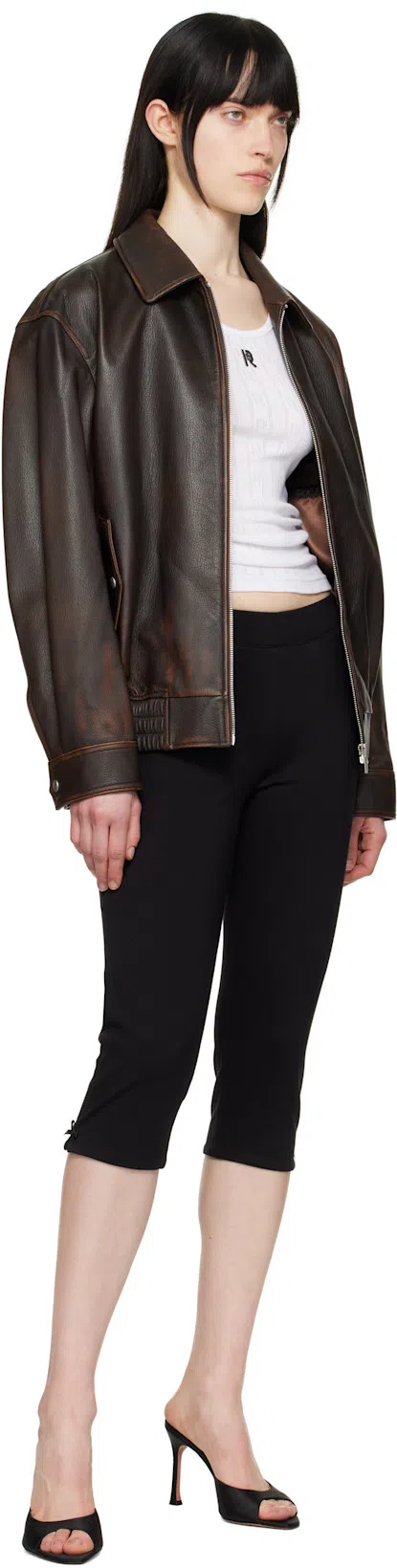 AMINA MUADDI Lupita 70 Black Suede Mule Sandals