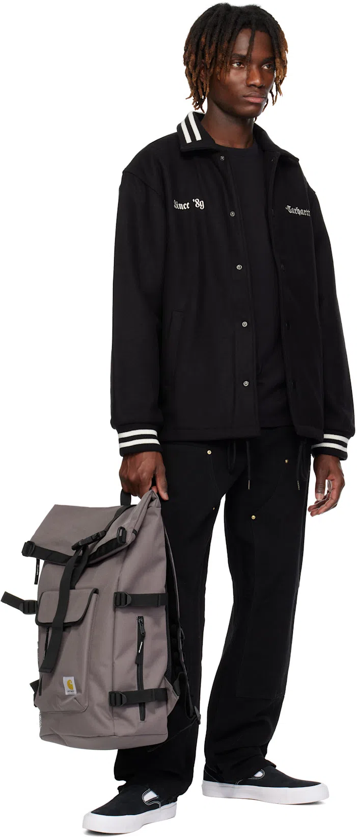 CARHARTT American Script Embroidered Logo T-shirt In Black