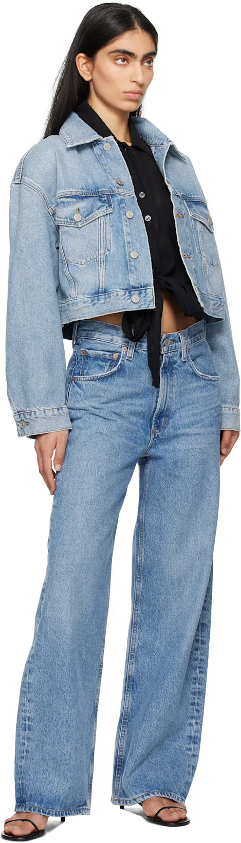 AGOLDE Temple Denim Trousers Belt Loops In Blue