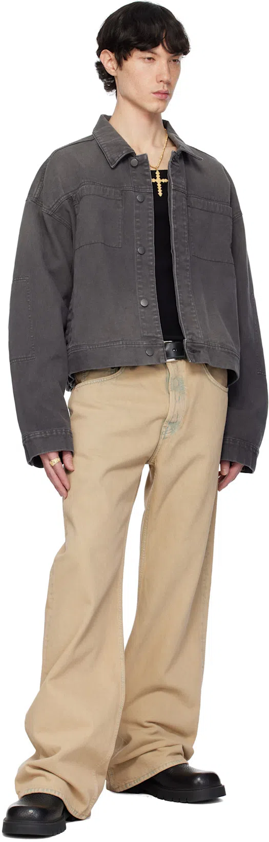 ACNE STUDIOS 1991 Toj Straight Denim Jean In 14l Light Sand