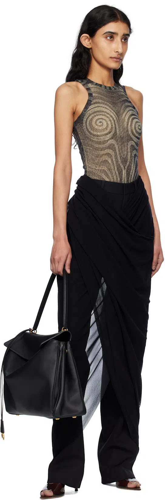 BALENCIAGA Rodeo Medium Smooth Leather Hand Bags In Black