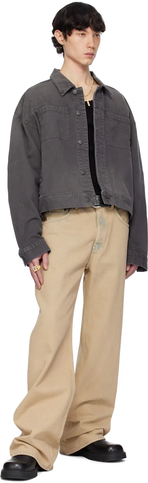 ACNE STUDIOS 1991 Toj Straight Denim Jean In 14l Light Sand