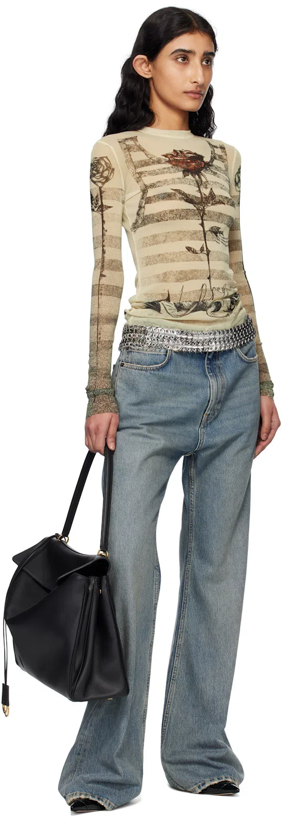 BALENCIAGA Rodeo Medium Smooth Leather Hand Bags In Black