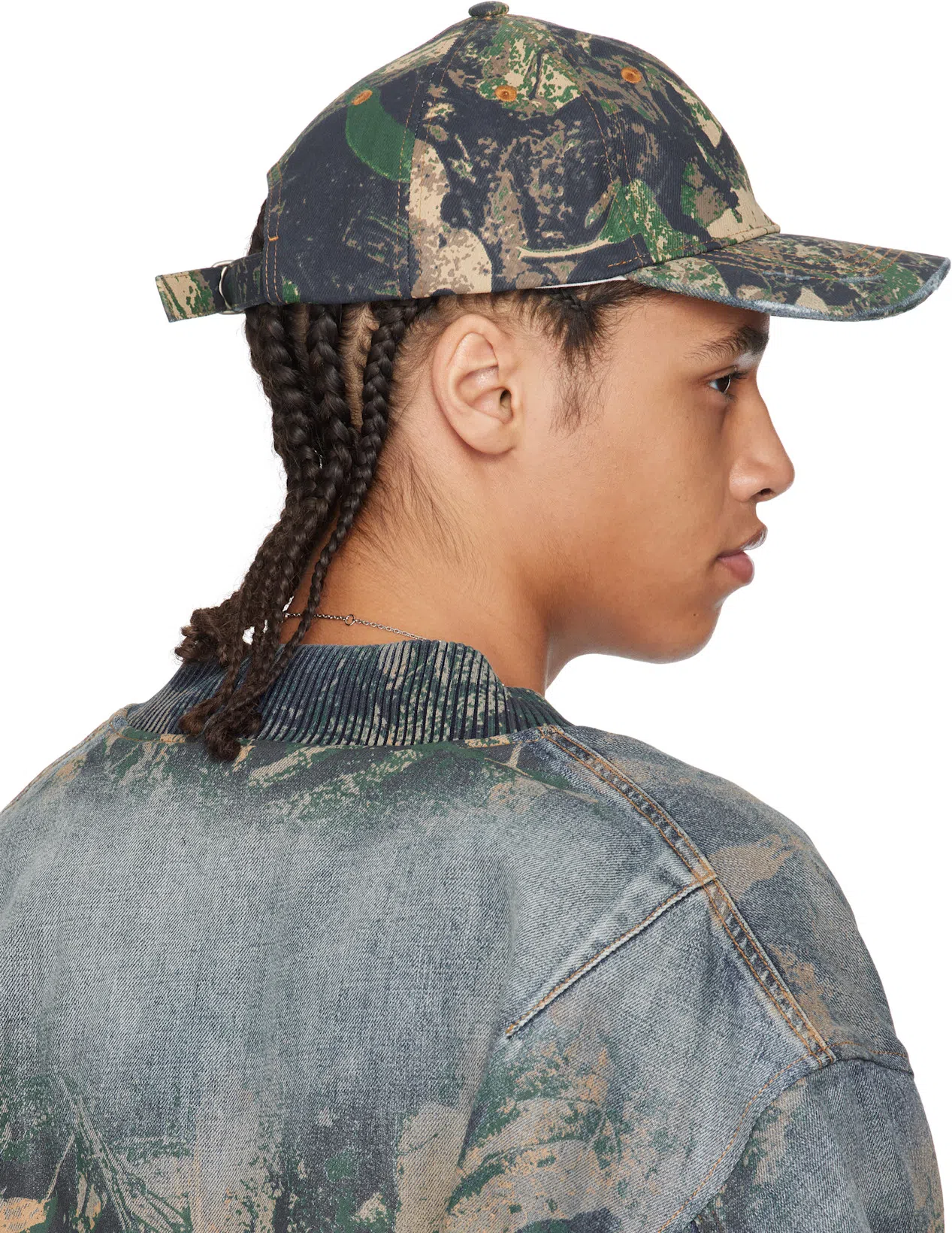 ACNE STUDIOS Abstract Pattern Brown Bomber Jacket In Multi