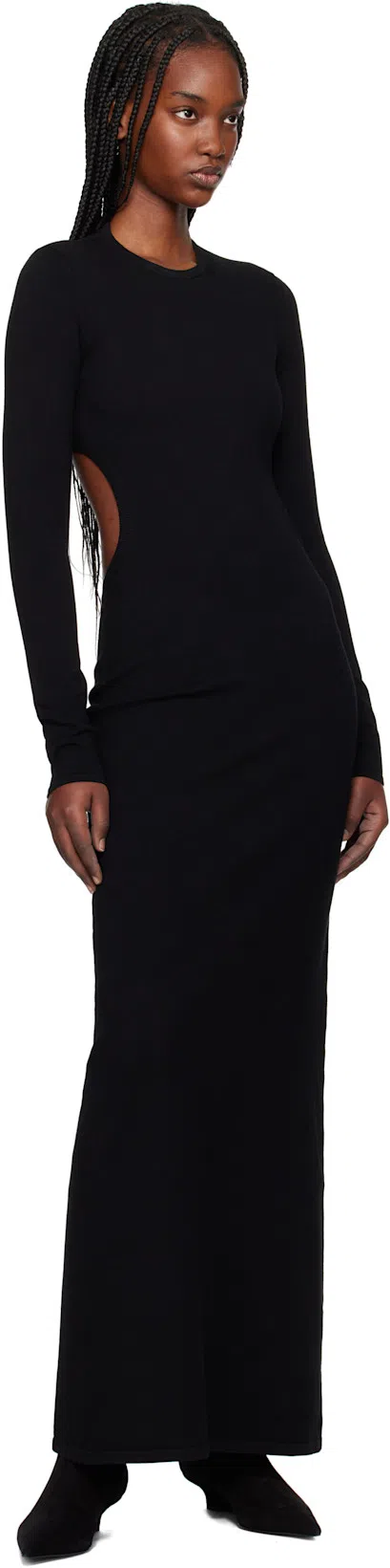 TOTÊME Black Suede Knee-high Boots With Low Heel