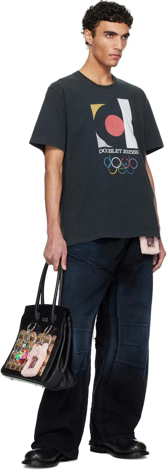 BALENCIAGA Men Blue Five Pocket Jeans With Faded Effect In Denim Man