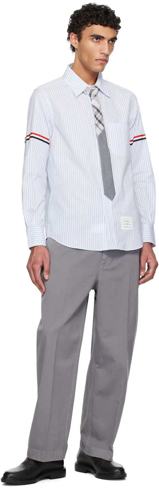 THOM BROWNE Grained Leather Penny Loafers In Black