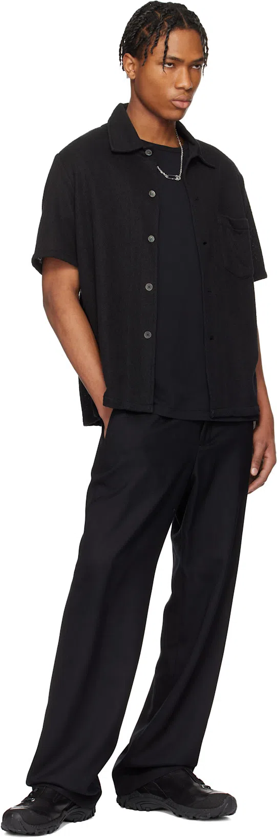 OUR LEGACY Black Boucle Box Shirt In Brown