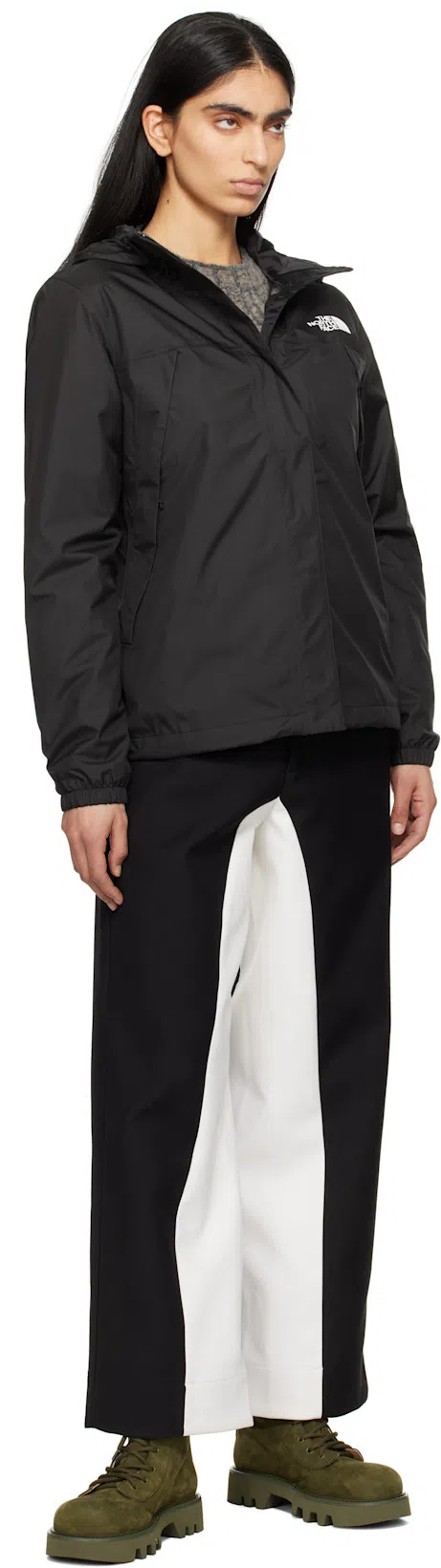 FAX COPY EXPRESS Two-tone Trousers In Black/white