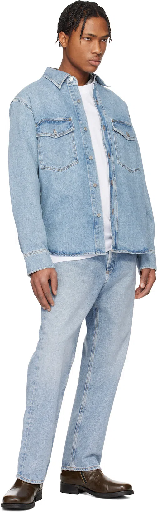 DRIES VAN NOTEN White Mock Neck Long Sleeve T-shirt In 1 White