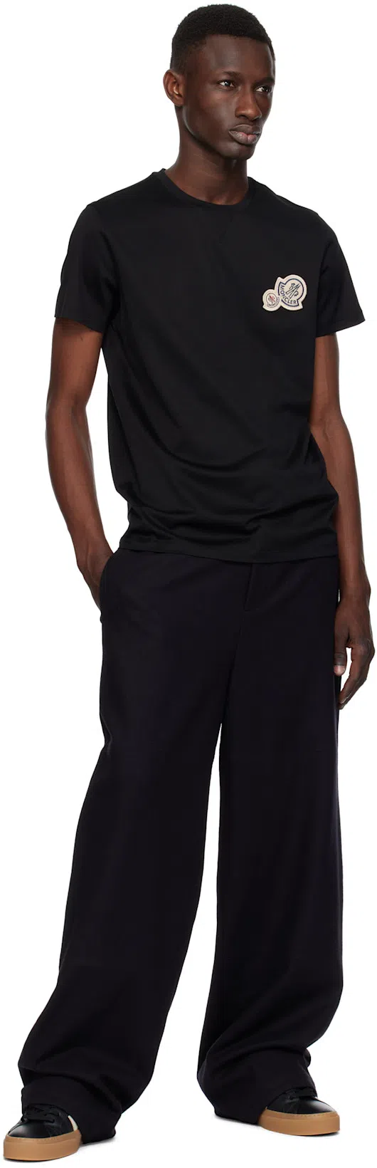 MONCLER Monaco2 Low-top Leather Sneakers In Gray