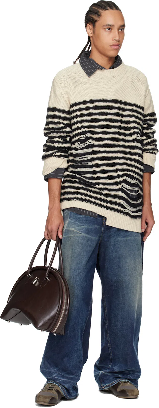 ACNE STUDIOS Brown Bowlina Shoulder Bag In Adn Chocolate Brown