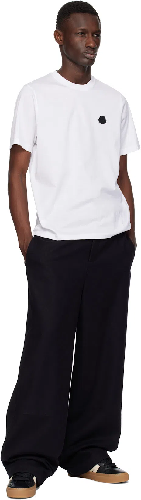 MONCLER Monaco2 Low-top Leather Sneakers In Gray