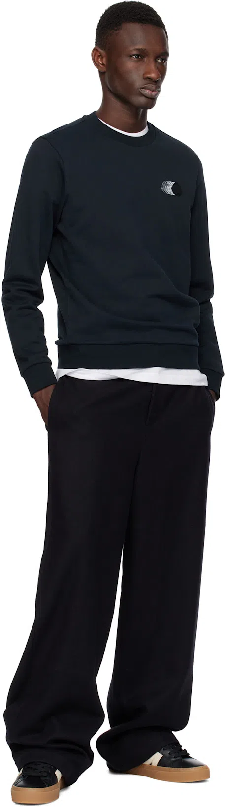 MONCLER Monaco2 Low-top Leather Sneakers In Gray