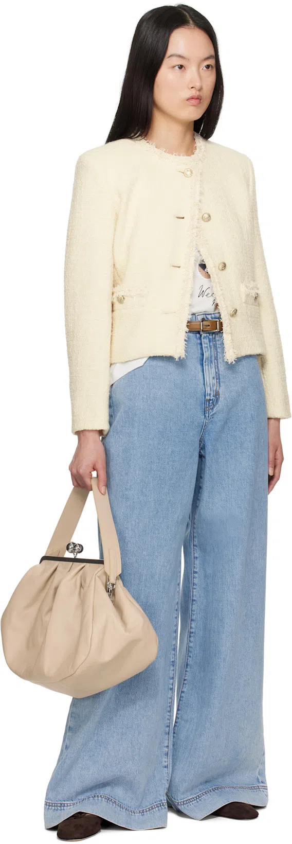 AEYDE Delfina Bow-detailed Ballet Flats In Brown