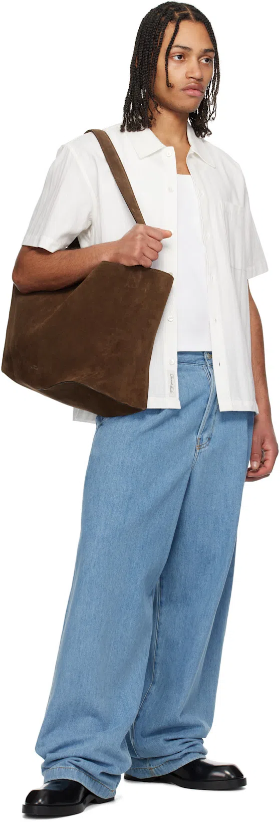 BOTTEGA VENETA Dry Stretch Cotton Ribbed Tank Top In Chalk